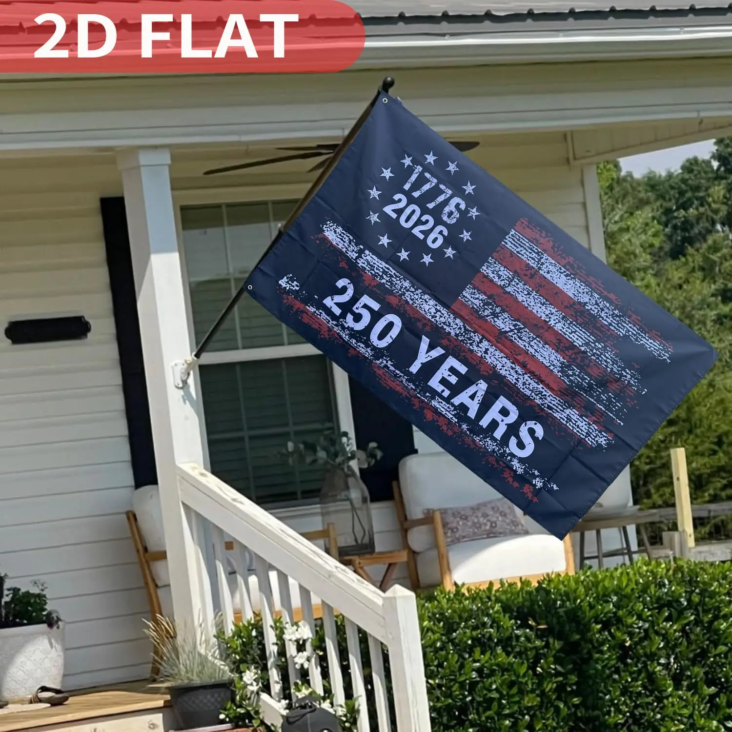 

250 Years American Flag 3x5 Feet, USA 250 Anniversary Flag Celebrate Birthday Patriotic 4th of July Flags, for Independence Day