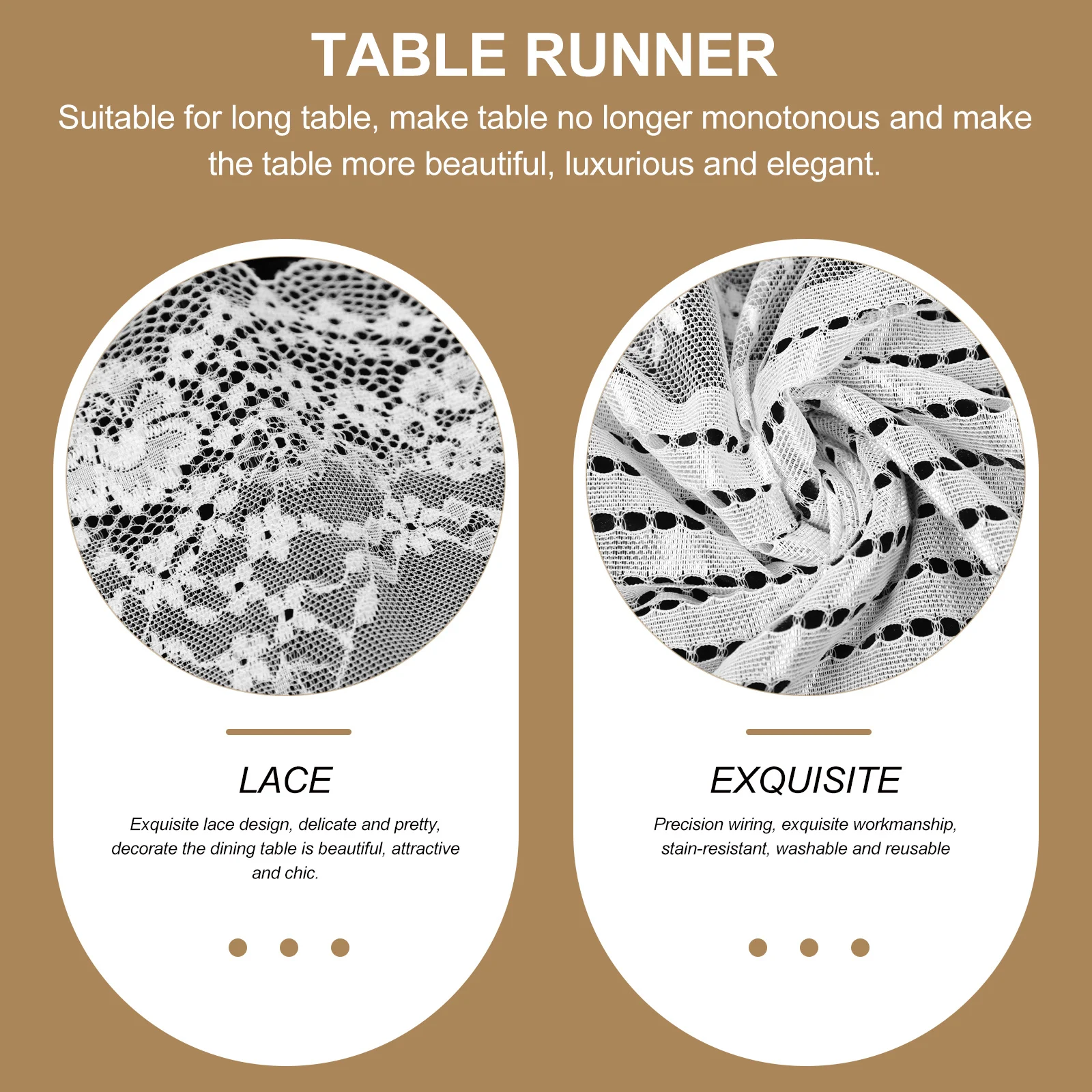 

White Lace Runner Elegant Rustic Wedding Table Decoration Wedding Table Runner Cloth For Home Banquet Party Holiday