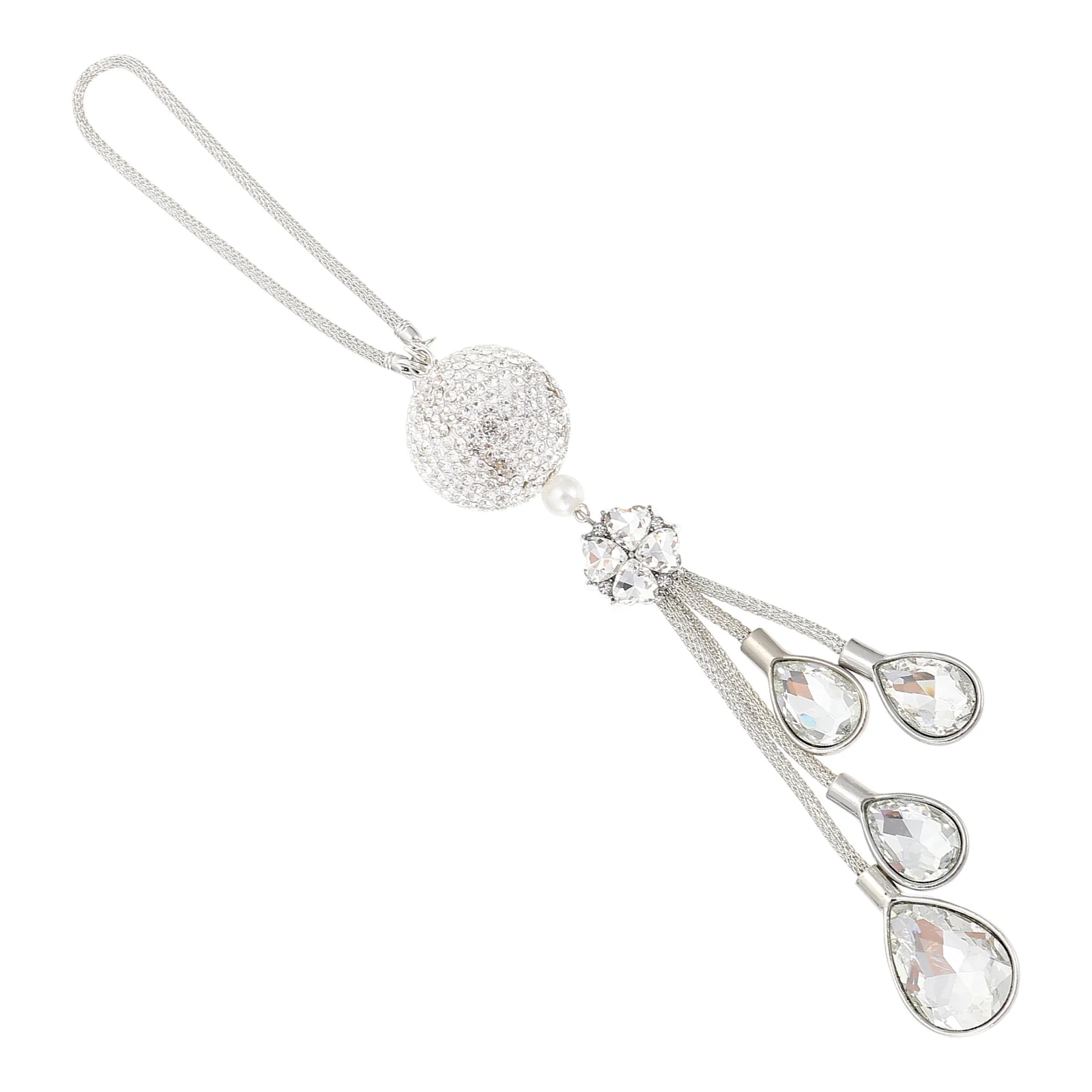 

1Pcs Car Rearview Mirror Pendant High-End Rhinestone Hanging Decor Stylish Car Interior Accessory Creative Vehicle Pendant