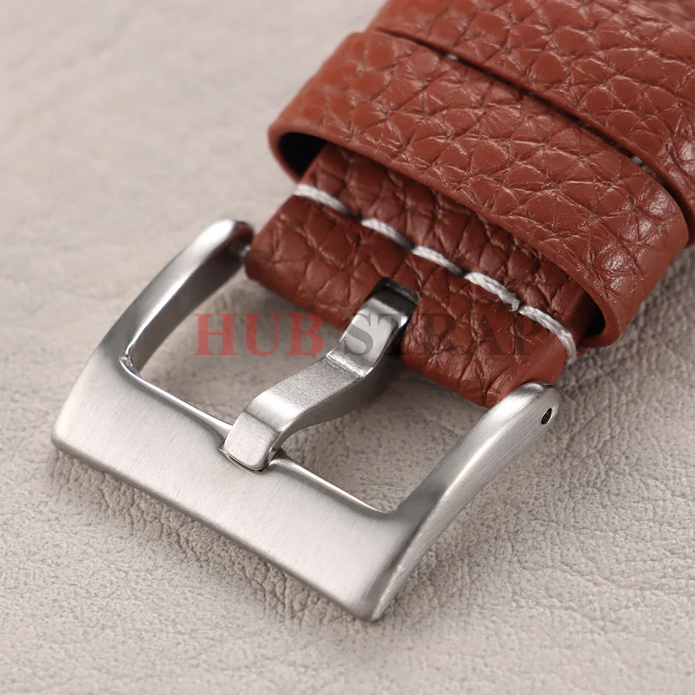 18/20/22/24mm Lichi Pattern Watch Strap Leather Watch Band Busuness for Men Women Universal High-quality Wrist Watchband + Tool