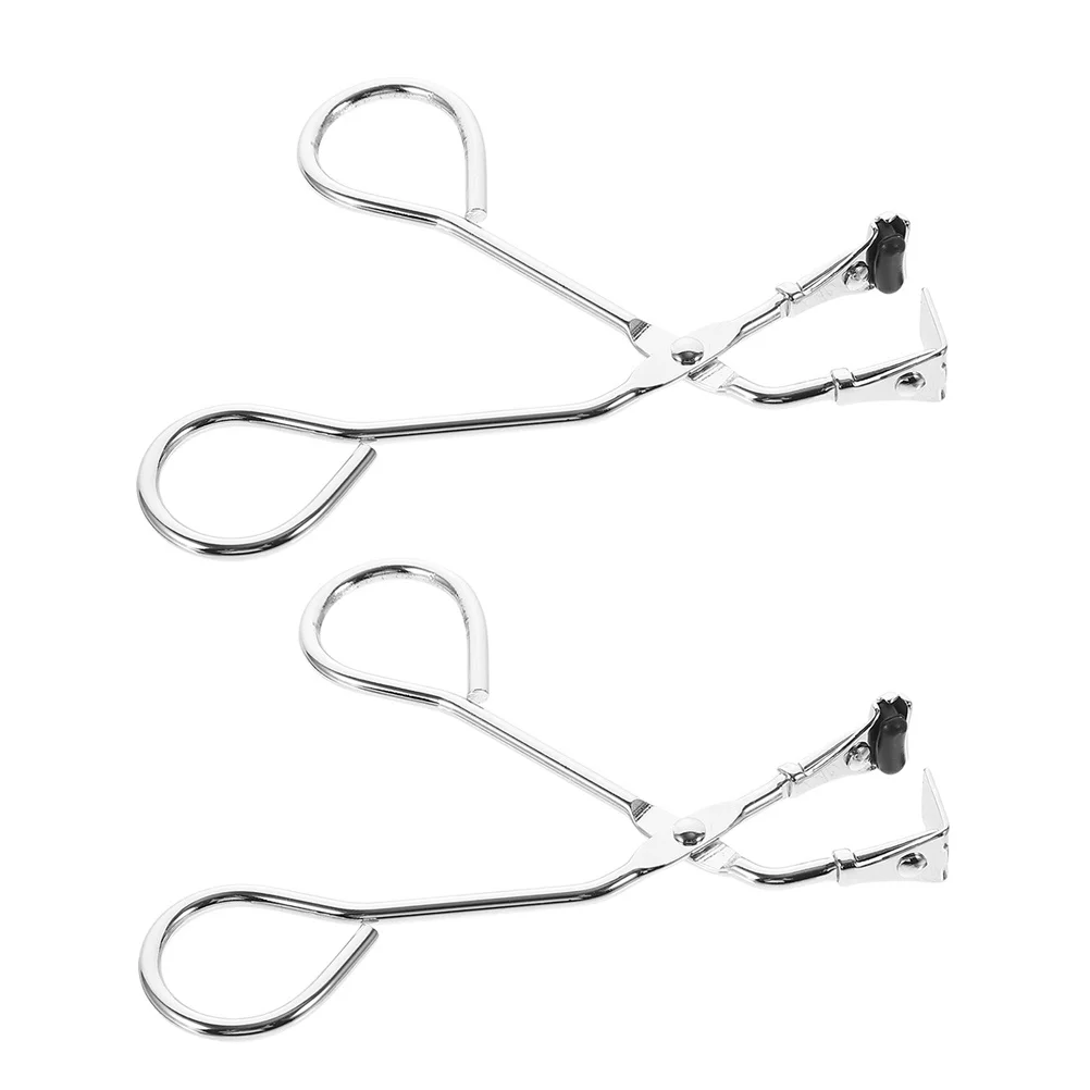 

2Pcs Eyelash Curler Stainless Steel Black Rubber Ring Nonslip Compact Partial Curl False Eyelashes Curler Travel Makeup Clamp