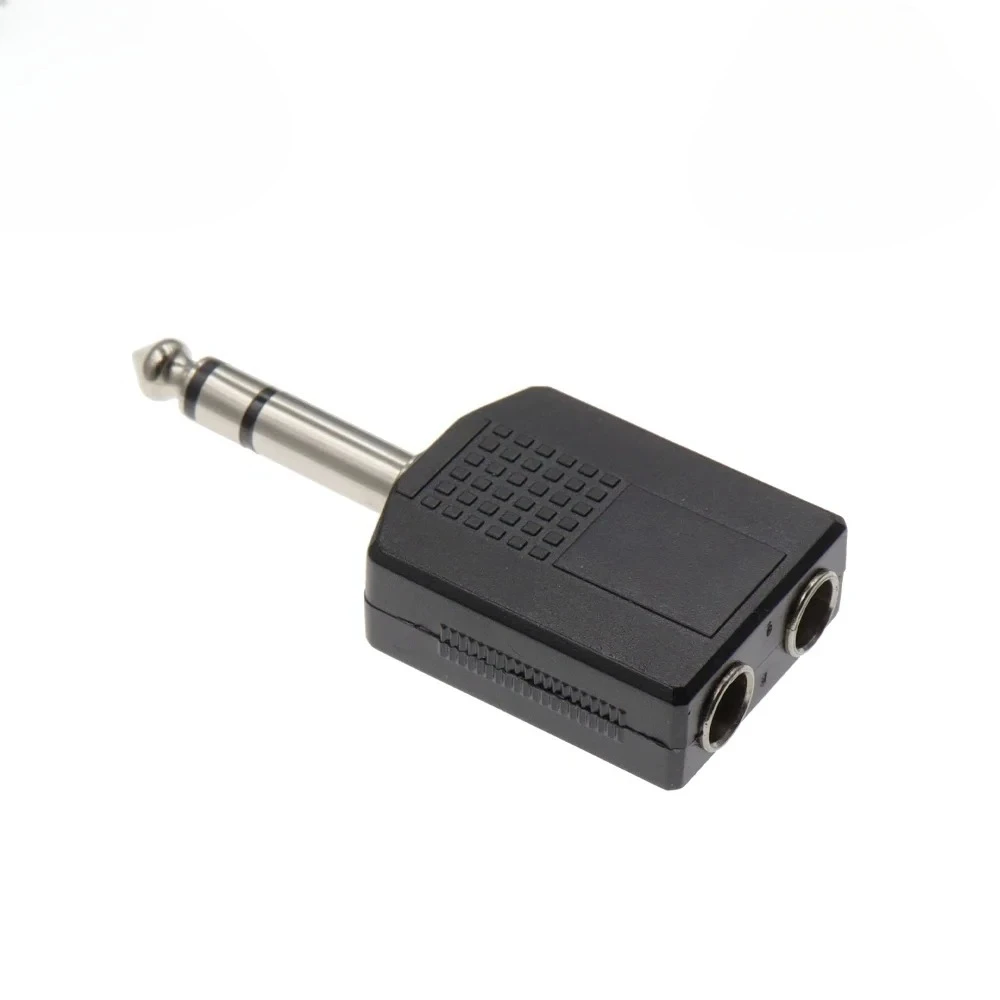 100 Stück 1/4 Zoll 6,35 mm Stereo/Mono-Y-Splitter-Kabel – 1 Stecker auf 2 Buchsen, Audio-Adapter für Gitarren-Kopfhörer – Detail 6