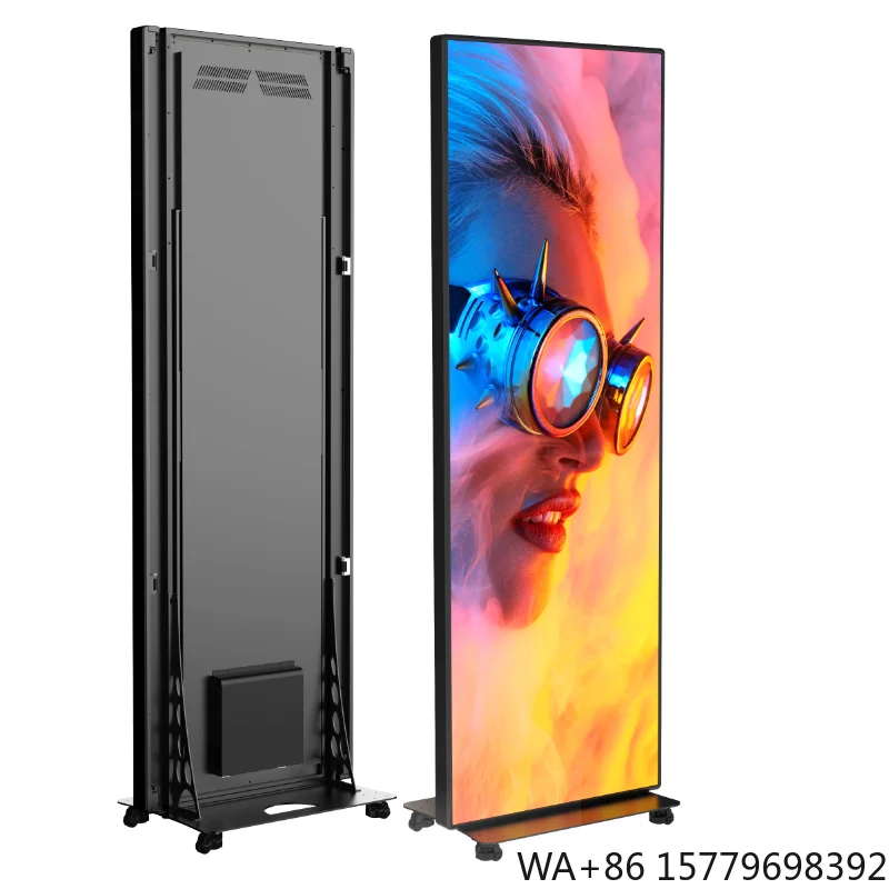 Portable P1.86 Smart Digital Full Color LED Display Screen Indoor Events Retail Advertising 3840Hz WiFi USB Remote