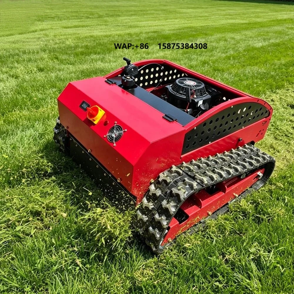 RC Mini Tracked Remote Control Lawn Mower, Grass Cutter for Steep Slopes, Yard, Orchard, Farm & All Kinds of Rough Terrain