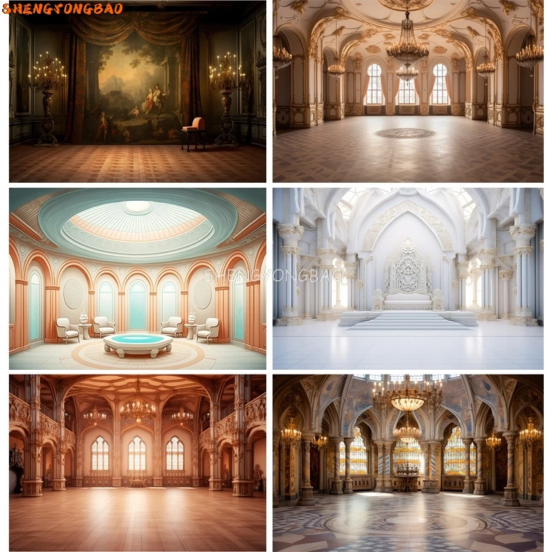 

European Style Retro Palace Castle Theme Photography Backdrops Props Vintage Theater Opera Church Photo Studio Background ET-05