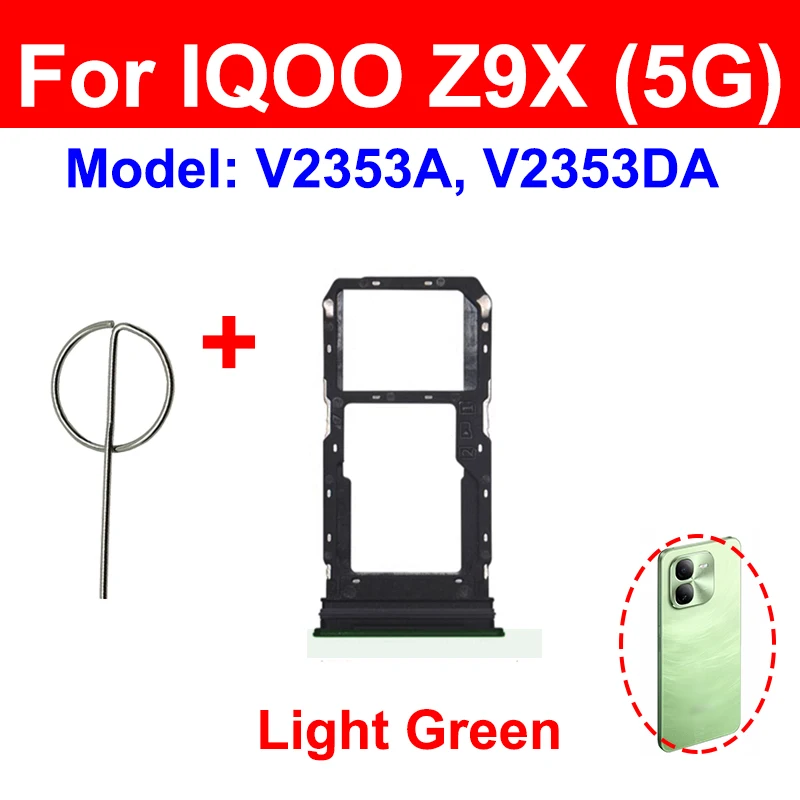For Vivo IQOO Z9 Z9 Turbo Z9X 5G SIM Card Tray Holder Sim Card
