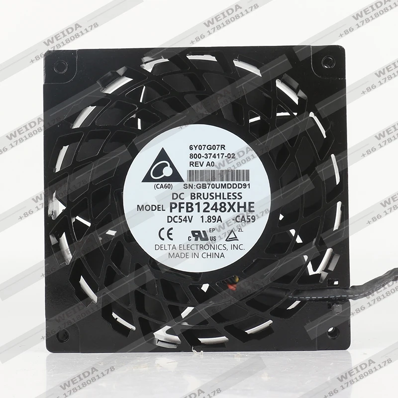 

Новый оригинальный четырехпроводной вентилятор Delta PFB1248XHE 12038 54В 1.89А 12СМ для принудительного охлаждения под высоким давлением