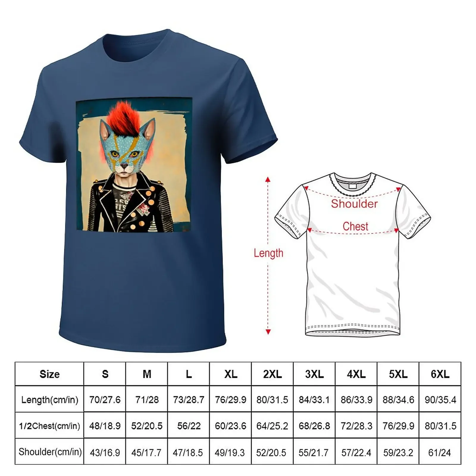 That Cat Bowie T-shirt animal prinfor boys tops graphics heavy weight t shirts for men