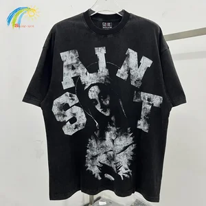 Streetwear Vintage Black Black Charakter Saint Saint Sommer T -Shirt übergroße Baumwoll -T -Shirts 8 Religionsabdruckverkäufe - №7