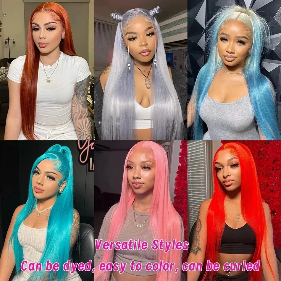 13x4 13x6 Hd شفاف كامل أمامي الدانتيل 613 شقراء ملونة شعر طبيعي مفرود الباروكات 30 بوصة Hd الدانتيل الجبهة الباروكات للنساء