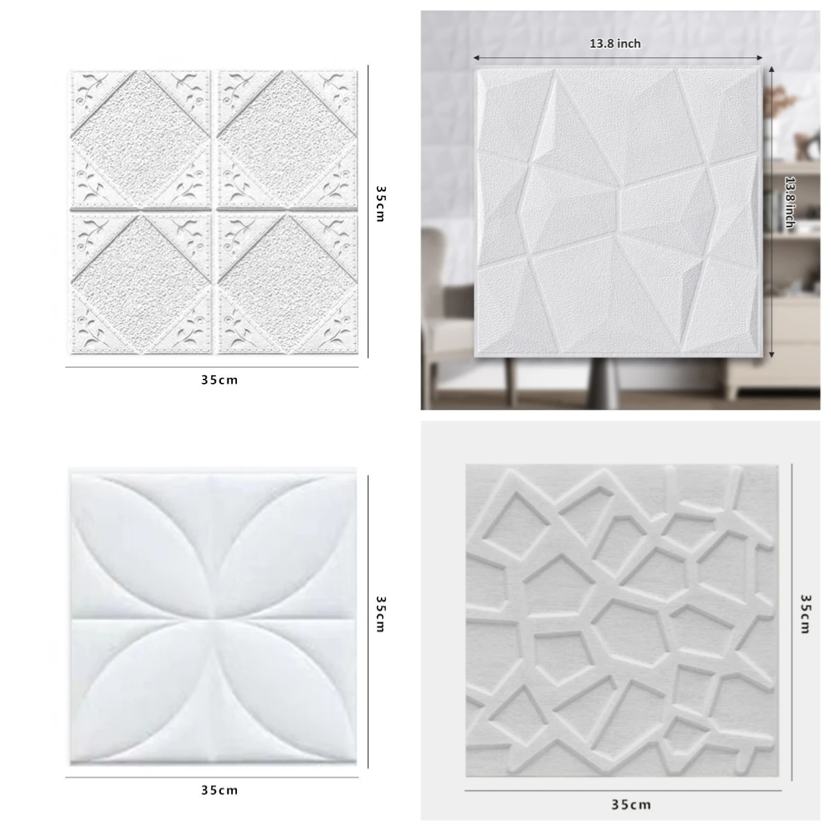 

Creative 3D Wall Panel Sticker Furniture Ceiling Decor - Easy Install Soundproof Thick Wallpapers Home Decor for Living Room