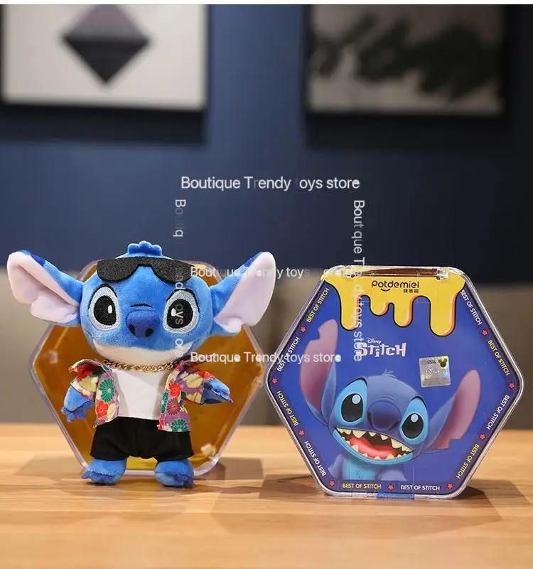In Stock  Disney Licensed Blind Box - Stitch Dolls Winnie the Pooh Pendants Strawberry Bear Plush Figurines Gift for Girls