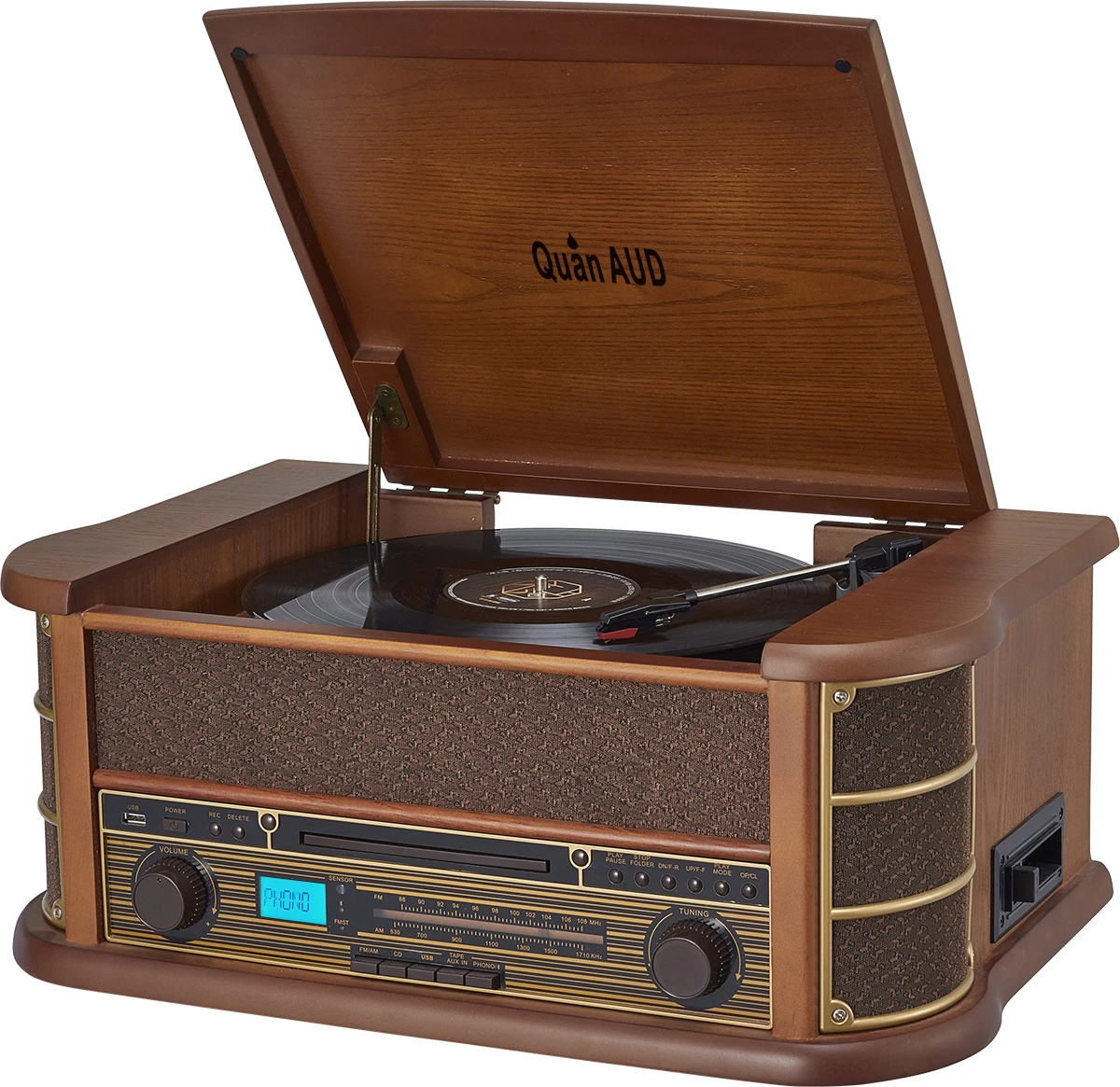 Wooden Nostalgic Stereo Record Player