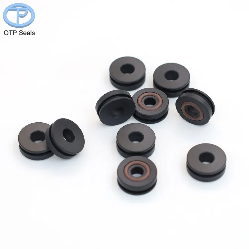 

Rotary spring seals PTFE seal Polytetrafluoroethylene add carbon fiber V-spring FKM O-ring non-standard shaped parts customized