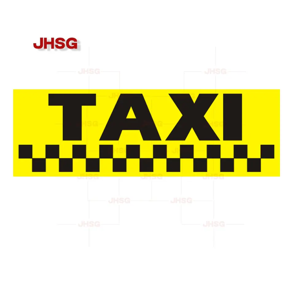 TAXI Taxi Logo Reflective Sticker Waterproof Sunscreen Window Door Sticker Shape 17cm