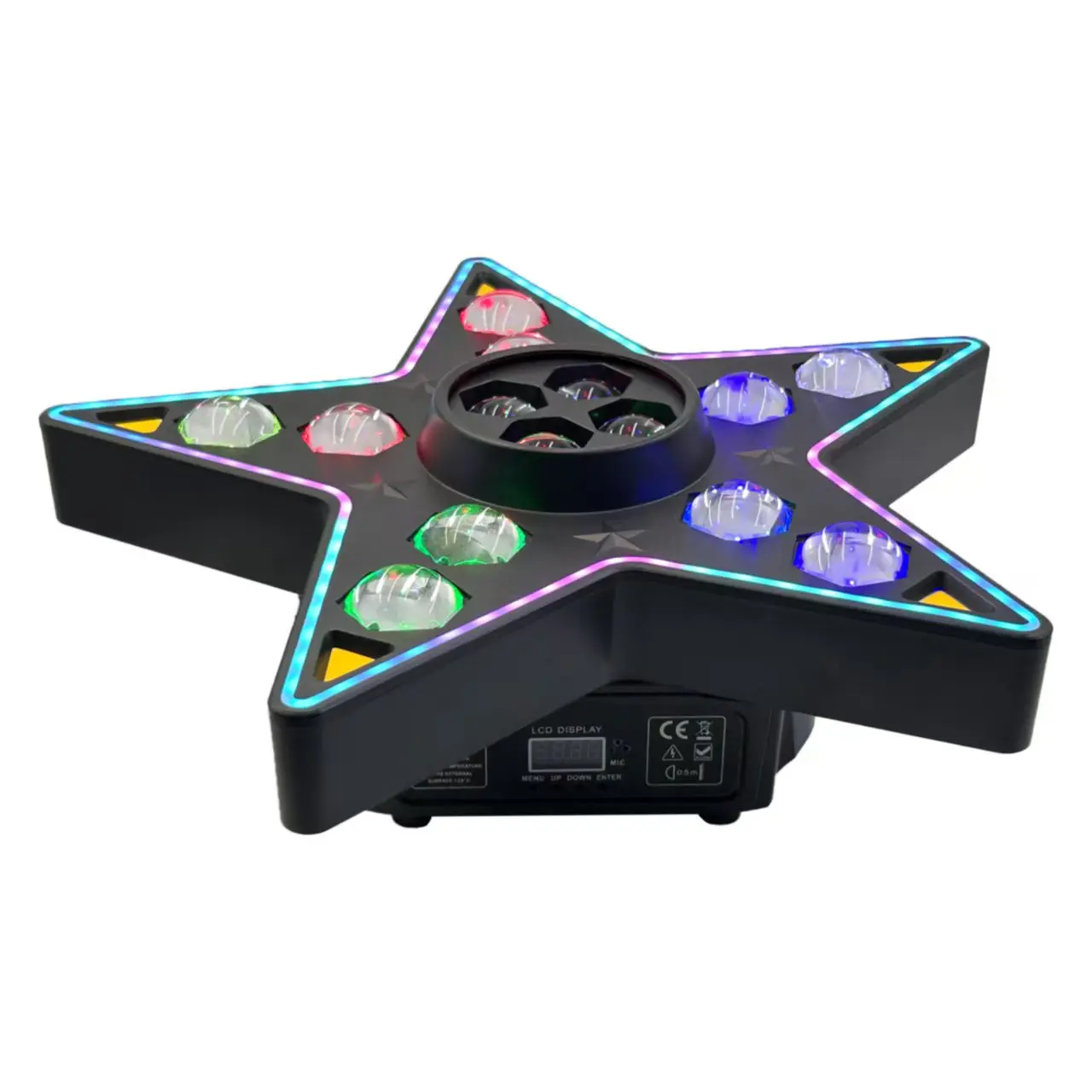 Sunart LED Pentagramm Moving Head Bühneneffektbeleuchtung für DJ Disco Nachtclubs Bars Konzerte Veranstaltungen RGBW Farben DMX-Leuchte