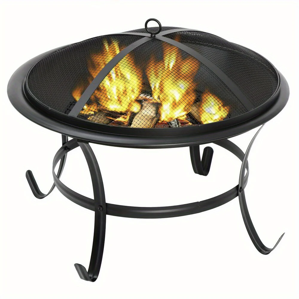 

22" Fire Pit Heater Backyard Wood Burning Patio Deck Stove Fireplace Table