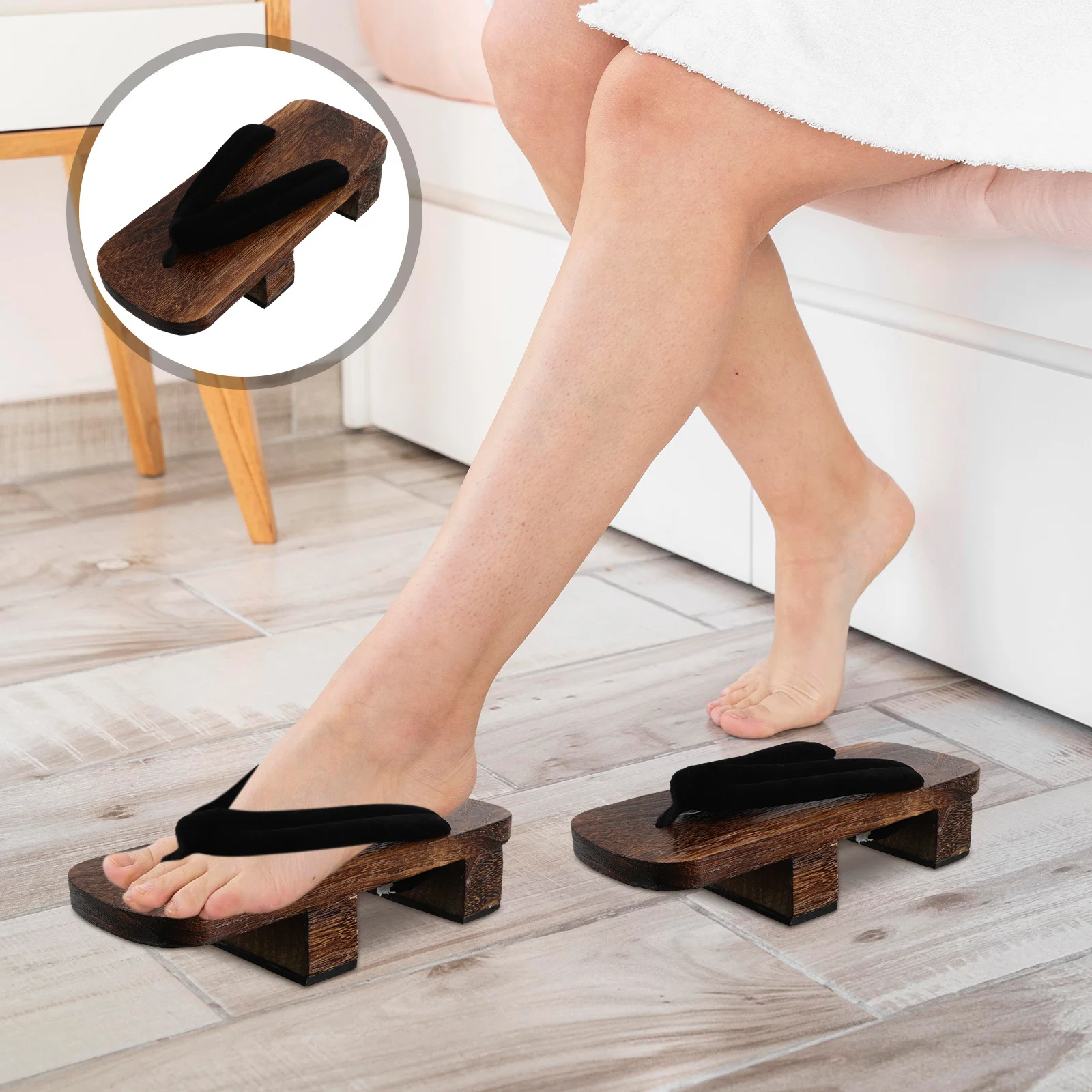 

Японские деревянные сабо унисекс, летние сандалии традиционного мастерства для домашней вечеринки, удобные легкие сандалии для косплея