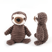 1PC Soft&Cuddly Plush Sloth Dog Toy for Teething,Interactive Vocal Stuffed Animal for Small Dogs and Cats for Playtime and Gifts