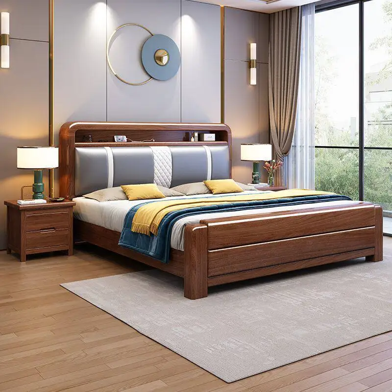 

Design Bedroom Bed Queen Baby Children Luxury Modern Floor Wooden Sleeping Bed Princess Letto Matrimoniale Trendy Furniture
