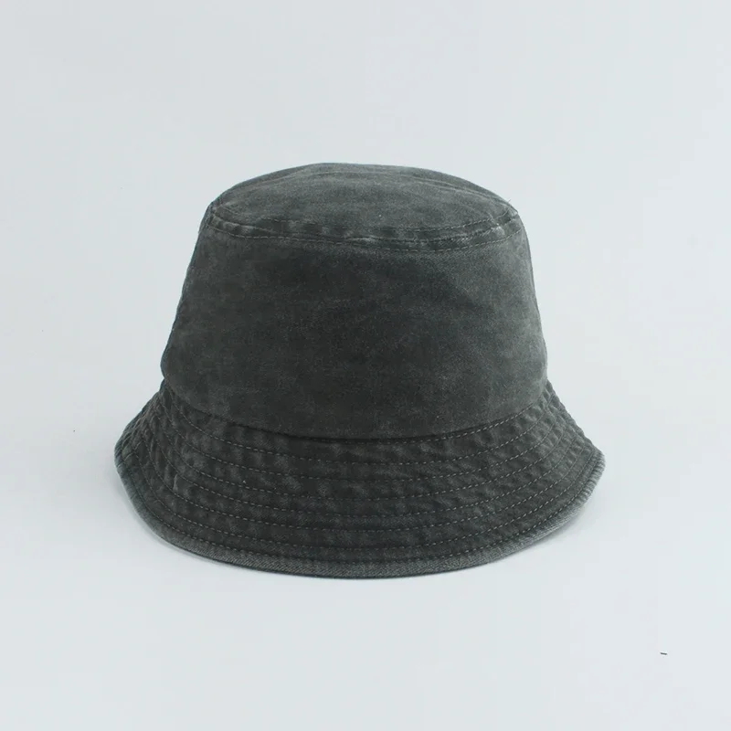 Gewaschener Denim-Eimerhut für Kinder, breite Krempe, Baumwolle, Fischerhut für Mädchen und Jungen, Sommer-Panama-Sonnenhut, Outdoor-Strand-Angelkappe – Detail 6