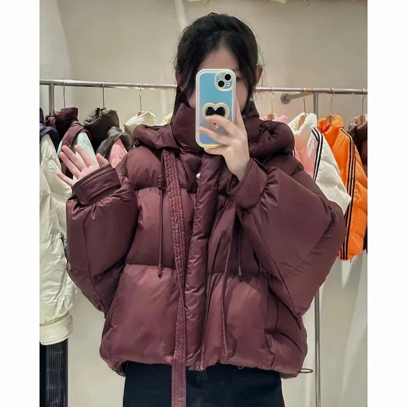 Korean Fashion Warm Parka Women New Short Snow Outwear Warm Coat Thick Warm Padded Jacket Hooded