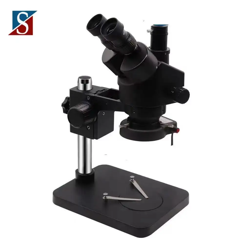 

Black OEM Mobile Phone Repair Stereo Microscopio Trinocular Microscope