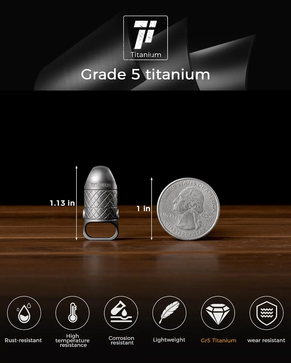 TIMULTI titanium release keychain, Titanium Magnetic Heavy Duty Swivel Quick Release Keychain, 2 titanium keychain + 4 key ring