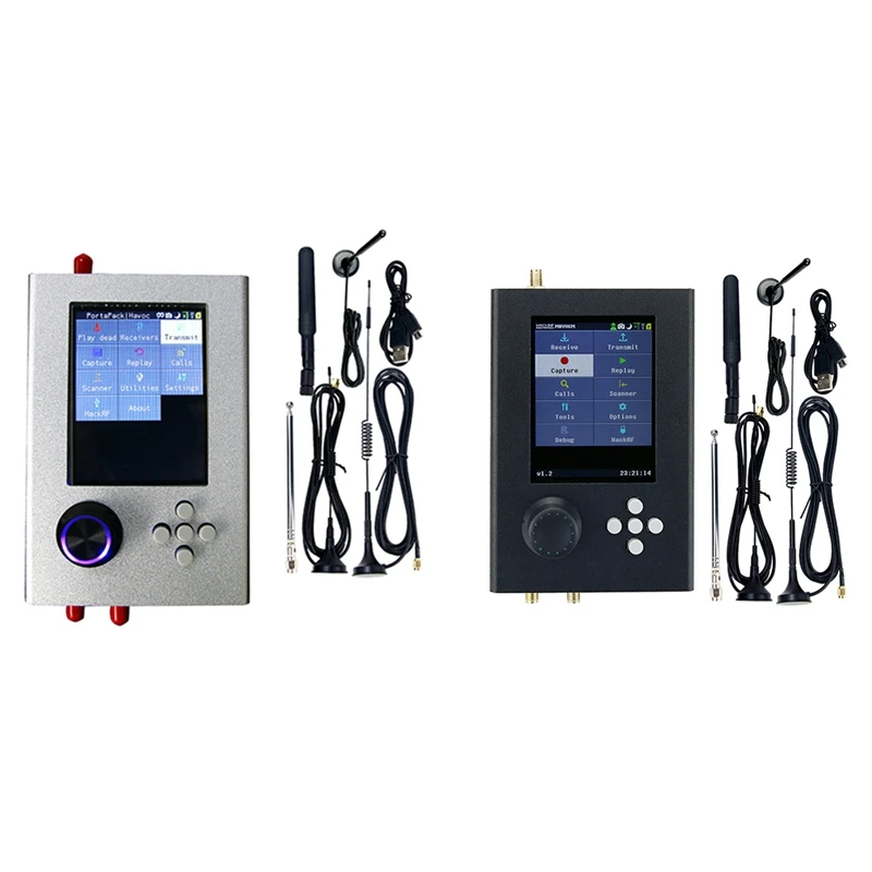 SDR Radio Transceiver untuk Hackrf One Portapack H2 + 3.2 inci TFT 240X320 layar + 5 xantena + kabel USB 1Mhz-6Ghz Radio