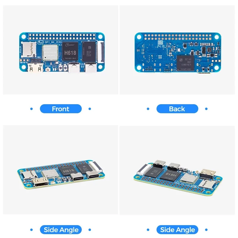 Imagem -05 - Banana pi Single Board Computer Bpi-m4 Zero 4g Lpddr4 Ram 32g Emmc Allwinner H618 Quad-core Cortex-a53 Wifi Bluetooth Sbc