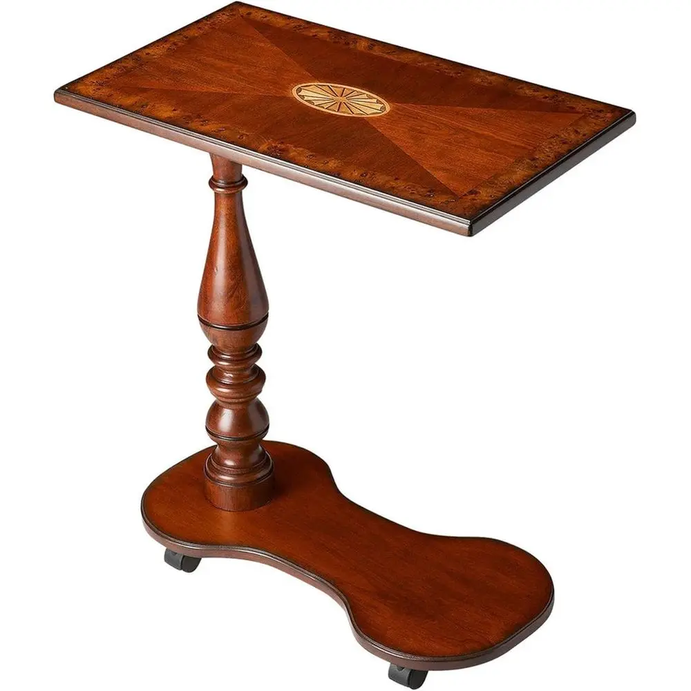 Olive Burl Wood Portable Tray Table
