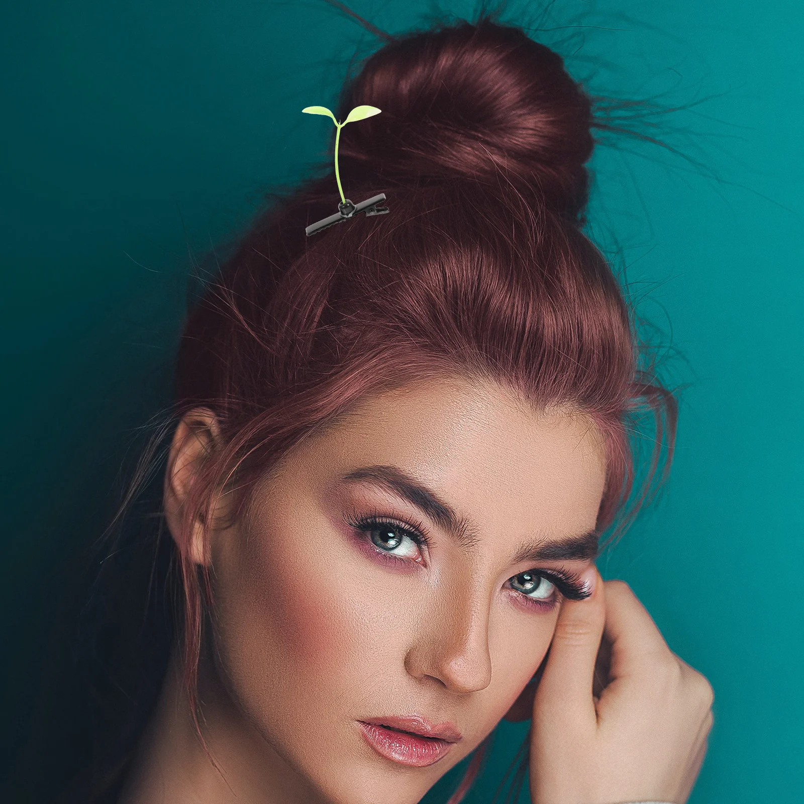 

10pcs Fruit Hair Clip Flower Hairpin For Women Sprout Grass Style Hair Accessory Durable Pe Metal Random Pattern