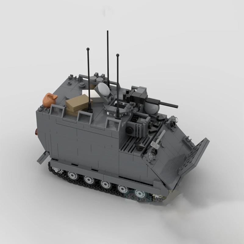 รถถังทหารรุ่น MOC อาคารอิฐ M113 Command รถ Modular เทคโนโลยีของขวัญวันหยุดประกอบของเล่นเด็กชุด