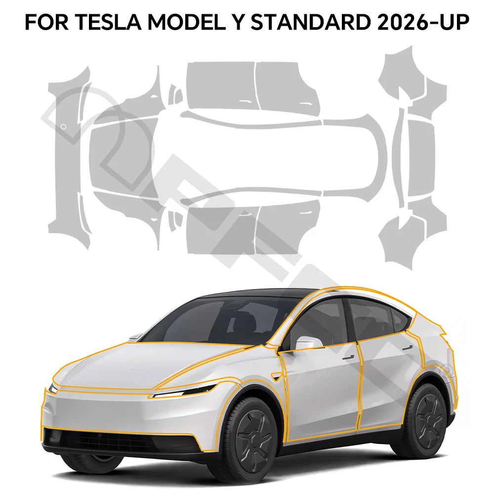

Защитная пленка из ТПУ 9 мил для Tesla Model Y Standard 2026-UP, предварительно вырезанная, прозрачная, устойчивая к царапинам, самовосстанавливающаяся