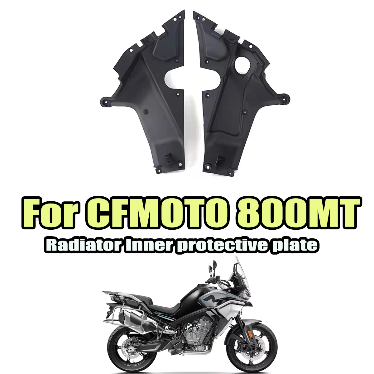 cfmoto-800mt-mt800アクセサリー用x-tフィット-800mtラジエーター左右インナーフェンダーシールド-ウォータータンクフェンダーシールド-インナーライニング