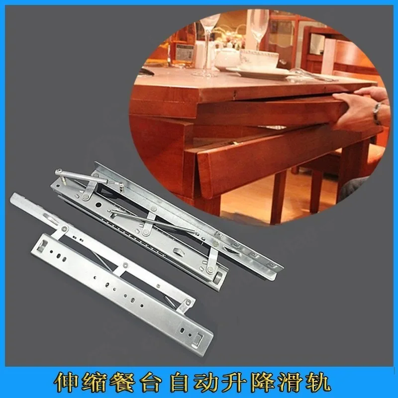 Pull Out Lifting Folding Extension Table Slide Rail Retractable Drawer Track for RV Cabinet Desk Bar Counter