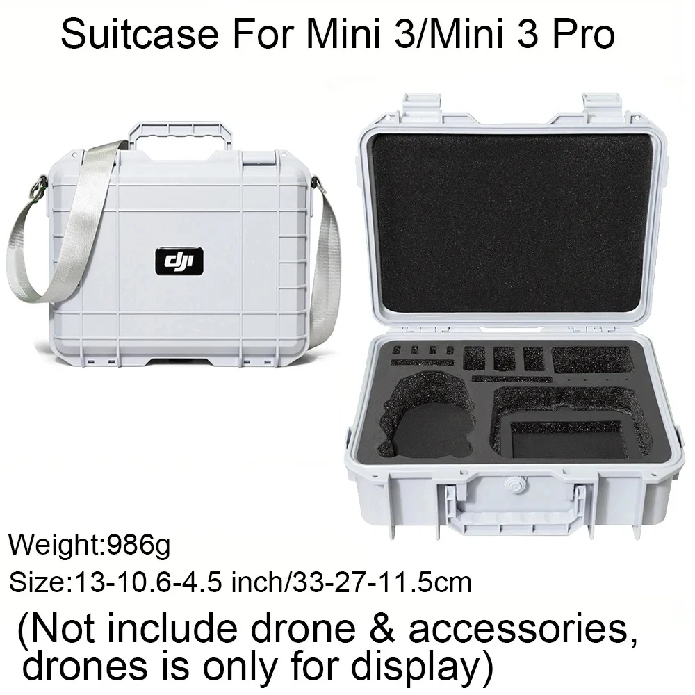 Voor DJI Mini 3 Case Explosieveilige Case Mini 3 Pro Tas Draagbare Waterdichte Doos Harde Shell Grote Capaciteit Accessoires Case
