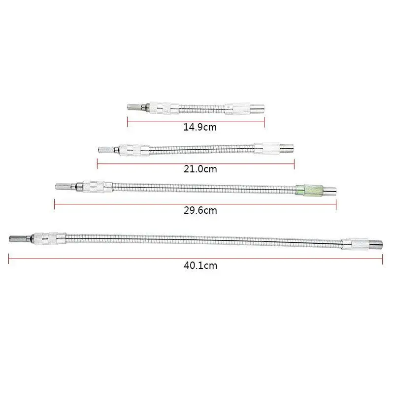 300 мм серебряная шестиугольная ручка, металлический универсальный гибкий вал, направляющая отвертка, удлинитель, аксессуар для инструмента