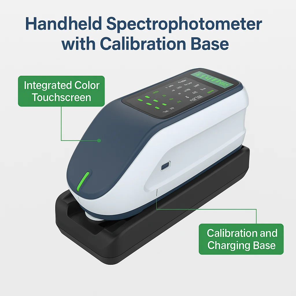 High-Precision Portable Spectrophotometer LPCDS-23D 360~740nm Dual Light Source DE0.02 Color Measurement 1 Year D/8 SCI+SCE