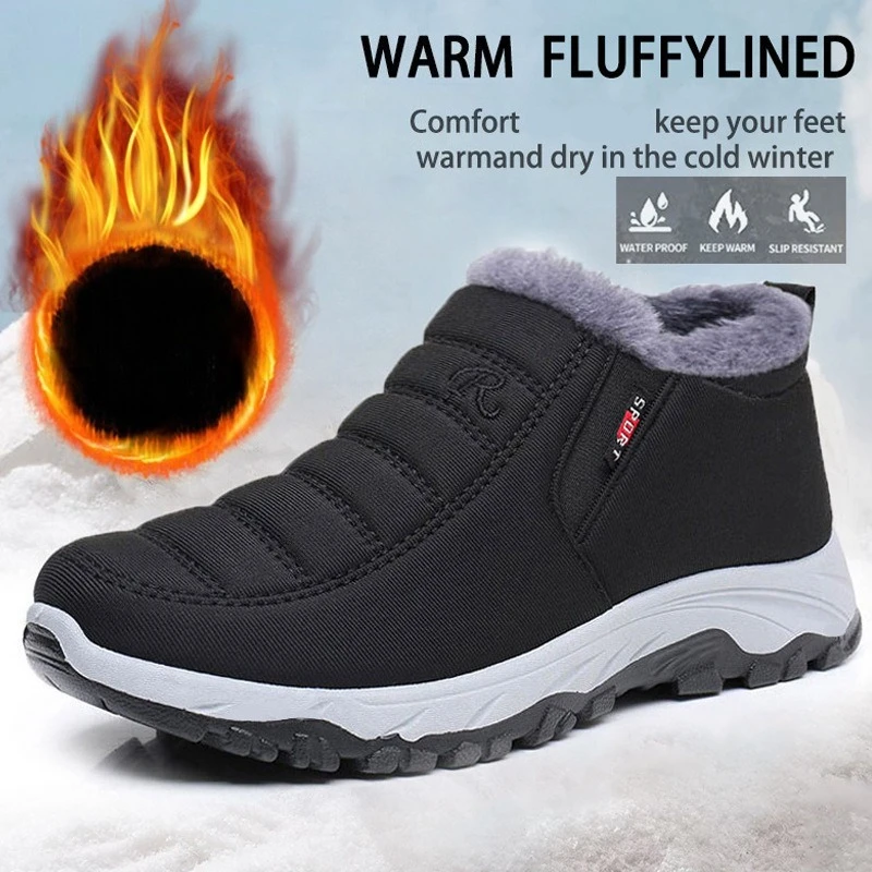 Schneestiefel für Damen und Herren, modische Baumwollstiefel für 2026, verdickt und warm. Bequeme Baumwollstiefel mit dicker Sohle – Detail 3