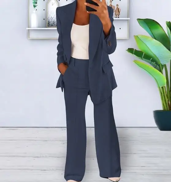 مجموعة سترة نسائية جديدة لخريف وشتاء 2025 غير رسمية بلون سادة وقصة ضيقة ومزاجية