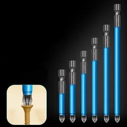 Non-Slip Cross Bit Drill Head Set, Hex Shank, Magnetic Fits Chave de fenda elétrica, Bits Dicas, Metric Wind Batch, Ferramentas elétricas, PH2