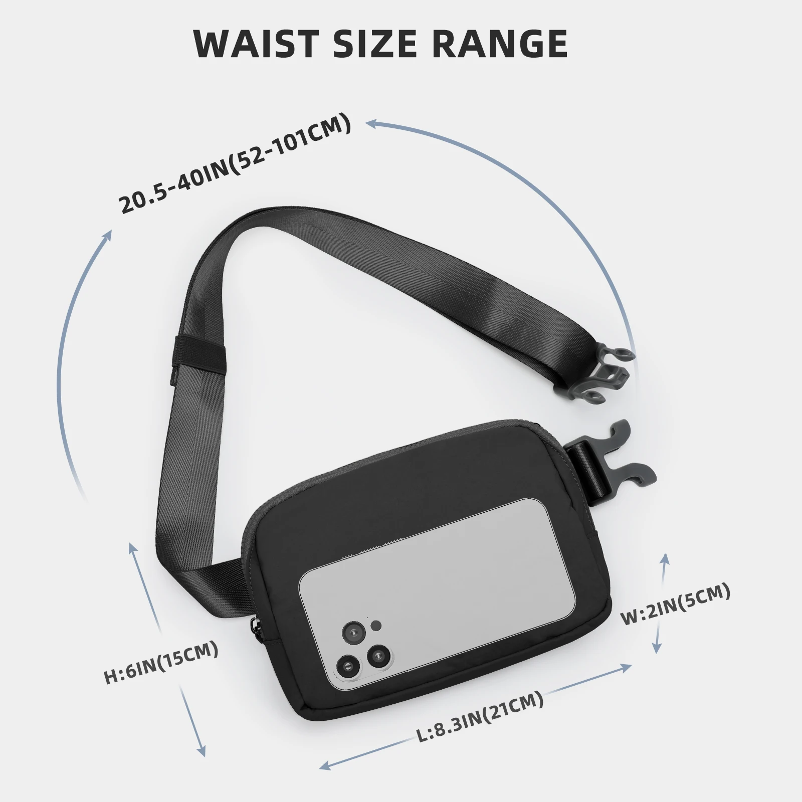 Fanny Packs Waist Pack for Women Waterproof Waist Bag with Adjustable Strap for Travel Sports Running Mini Fashion Crossbody Bag