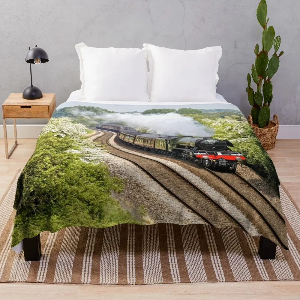 

A3 Class 60103 Flying Scotsman Steam Locomotive Throw Blanket fluffy Sofa Throw Beautifuls christmas gifts Blankets