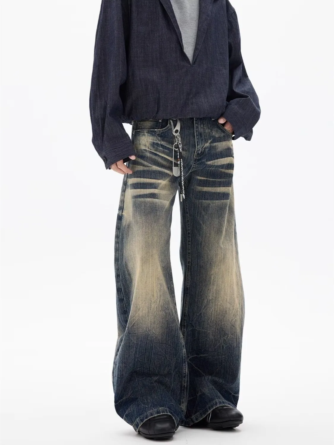 Retro Waed Blue Jea…