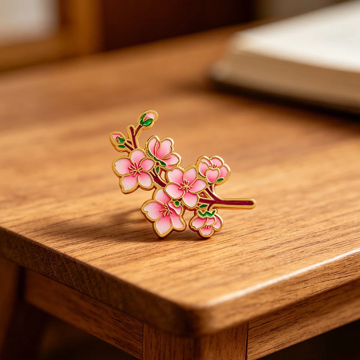 Cherry Blossom Enamel Pin Sakura Brooch Lapel Pins Badge on Backpack Clothing Accessories Fashion Jewelry Friends Gifts