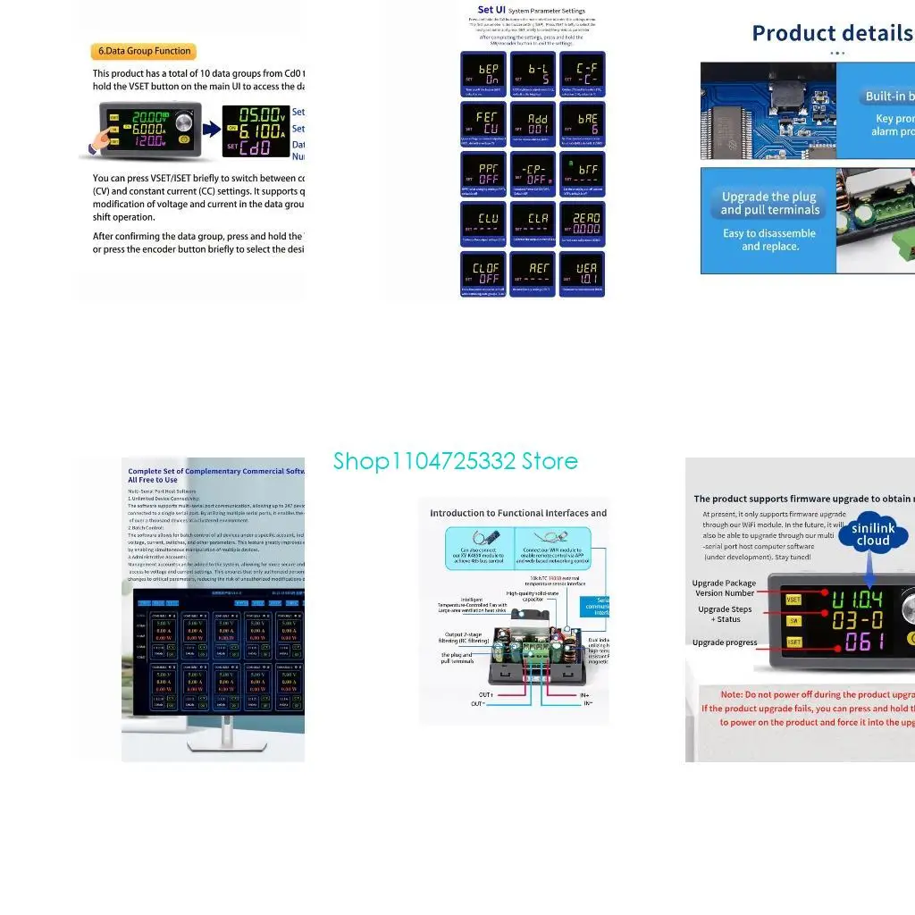 

P5EA Direct Current Bucking Converters 6-36V to 0-36V 6A Step-Down Regulator Module Power Voltages Stabilizers
