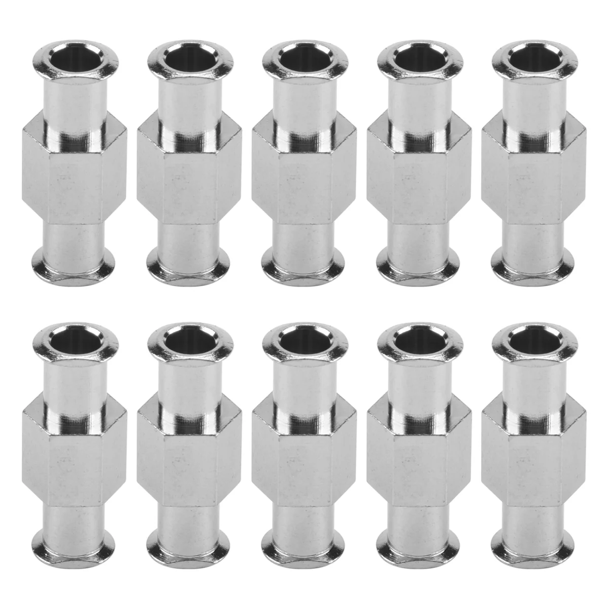 

10Pcs Coupler Luer Syringe Connector Metal Double Joints Luer Lock Adapter Coupler for Pneumatic Parts