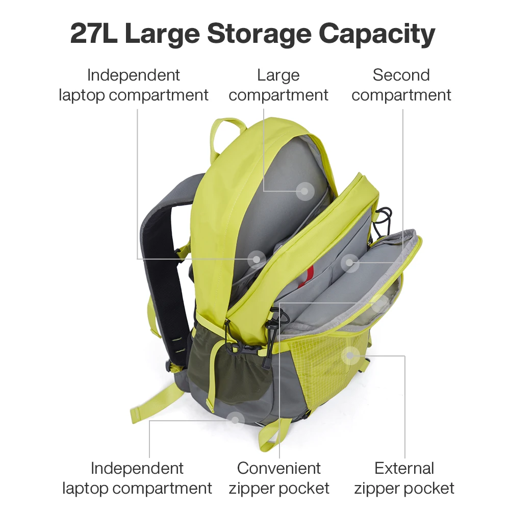 Mixi Sports Outdoor Waterdichte Rugzak Grote Capaciteit Reizen Lichtgewicht Casual Wandelen Bergbeklimmen Tas M5262