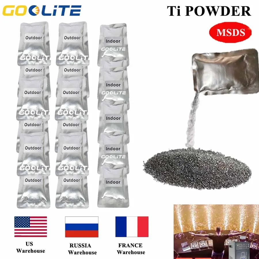 5-40 bags Ti Powder Cold Spark Machine Dust Cold Sparkular Machine Powder 200g Composite Metal Granules Indoor Stage Light Effe